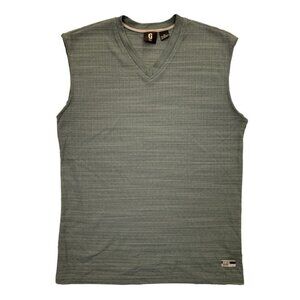 Guess Jeans Women's Top Size XL Gray Pullover Sleeveless Lightweight V-Neck GUC
